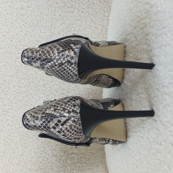 Calvin Klein Lenora Classic Python Print Open Toe Heel - Picture 5 of 8
